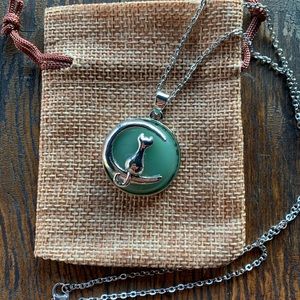 Crystal Cat Necklace | Kitty Cat Jewelry | Aventurine Cat Pendant | Teen Gift